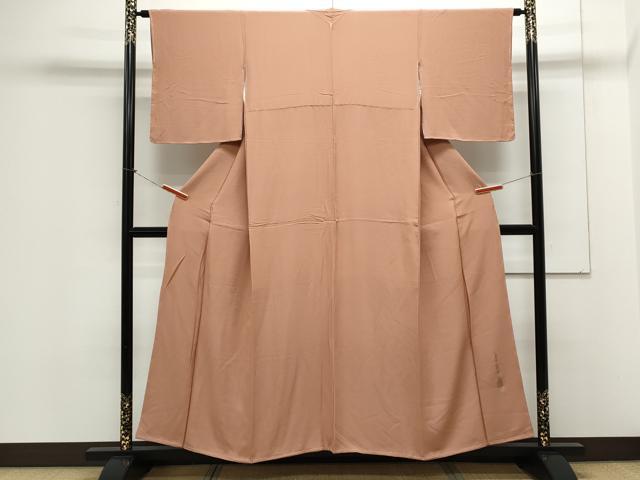 平和屋着物●上質な色無地　作家物　東雲色　幻の岩石染　正絹　逸品　未使用　CAAX3124th