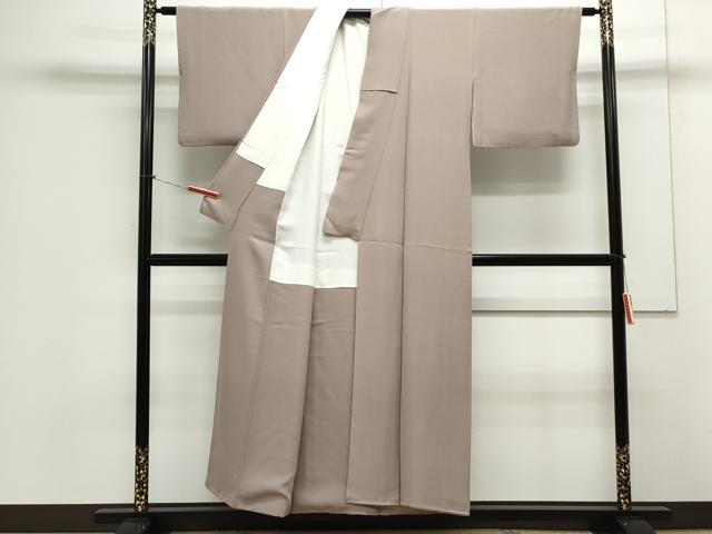 平和屋着物●上質な色無地　鳩羽鼠色　正絹　逸品　CAAX3127th