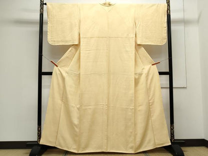 平和屋着物●上質な色無地 立波地紋 蜂蜜色 正絹 逸品 CAAX3129th