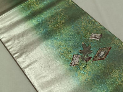 平和屋着物◎六通柄袋帯　茶器　ワンポイント　金銀糸　正絹　逸品　CAAX3322qv