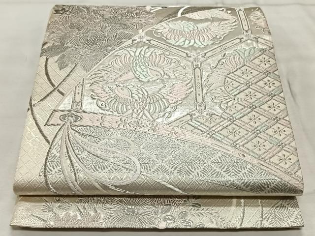 平和屋着物◎六通柄袋帯　唐織　華燭杼扇文　正絹　逸品　CAAX3459qv
