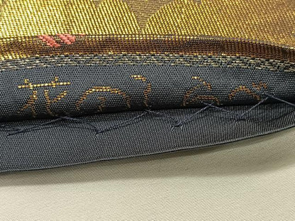 平和屋着物◎六通柄 本袋帯 花のしらべ 銀糸 正絹 逸品 CAAX3541qv