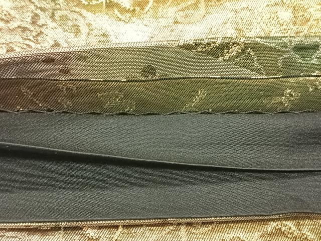平和屋着物◎六通柄袋帯　ぶろんず　切嵌人物鳥獣文　黒地　金糸　正絹　逸品　CAAX3546qv