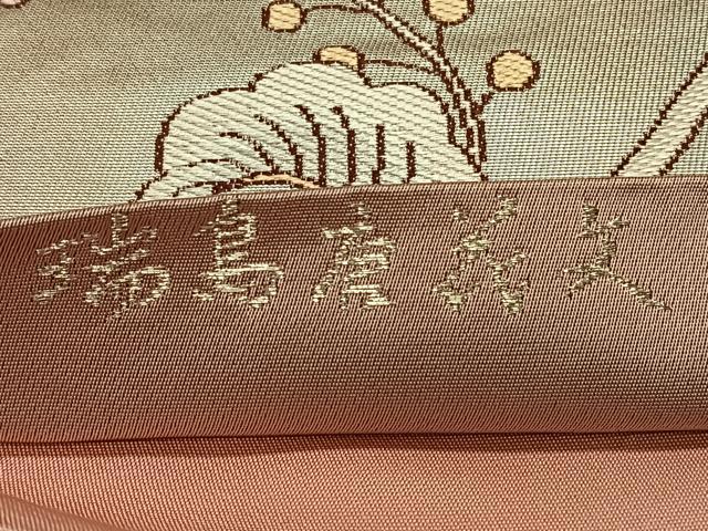 平和屋着物◎六通柄袋帯 唐織 瑞鳥唐花文 銀糸 正絹 逸品 CAAX3575qv