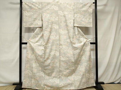 平和屋着物■上質な紬　雲取り風景文　正絹　逸品　CAAX3649ev