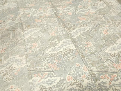 平和屋着物■上質な紬　雲取り風景文　正絹　逸品　CAAX3649ev