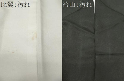 平和屋着物■豪華黒留袖　駒刺繍　檜扇花文　金彩　正絹　逸品　CAAX3689ev