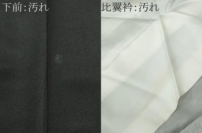 平和屋着物■豪華黒留袖　駒刺繍　飛鶴七宝花文　正絹　逸品　CAAX4013ev