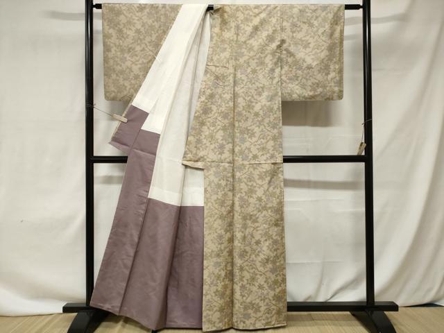 平和屋着物■上質な紬　枝楓文　正絹　逸品　CAAX4222ev
