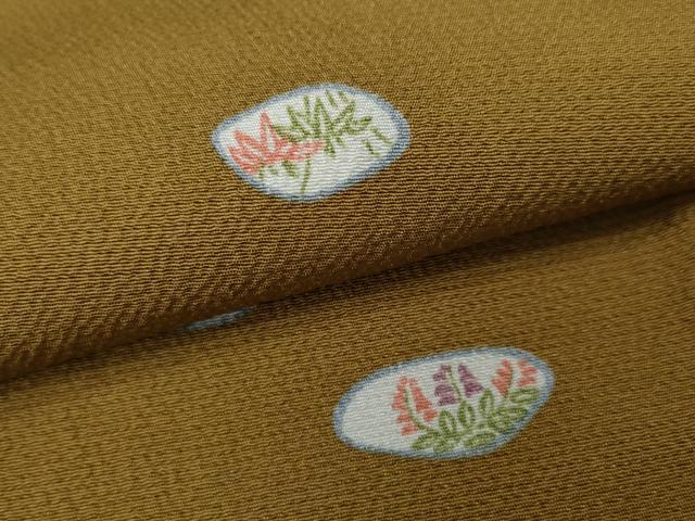 平和屋着物●上質な小紋 草花丸文 正絹 逸品 CAAX4408ut