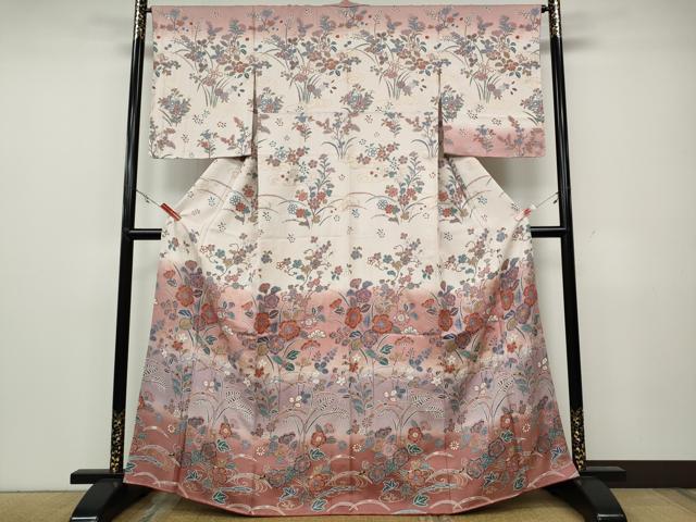 平和屋着物●訪問着　辻が花　暈し染め　金彩　正絹　逸品　未使用　CAAX4415ut