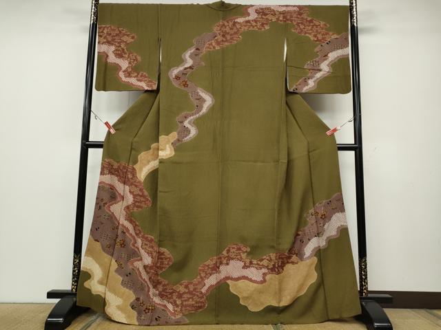 平和屋着物●訪問着 絞り 道長宝尽くし花文 金彩 正絹 逸品 CAAX4422ut