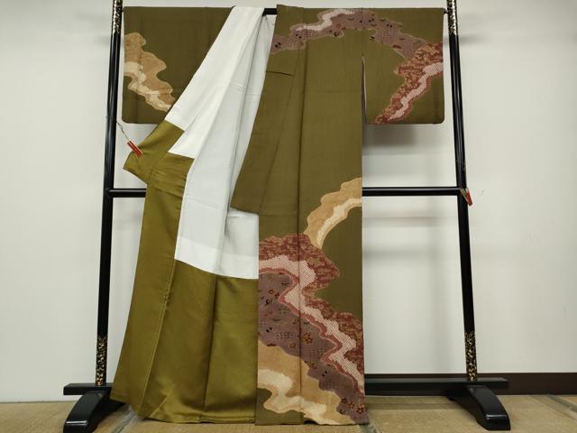平和屋着物●訪問着 絞り 道長宝尽くし花文 金彩 正絹 逸品 CAAX4422ut