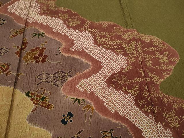 平和屋着物●訪問着 絞り 道長宝尽くし花文 金彩 正絹 逸品 CAAX4422ut