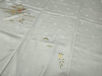 平和屋着物●訪問着 破れ色紙花文 暈し染め 金彩 正絹 逸品 CAAX4423ut