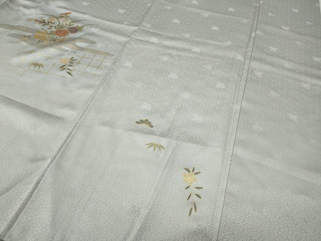 平和屋着物●訪問着 破れ色紙花文 暈し染め 金彩 正絹 逸品 CAAX4423ut
