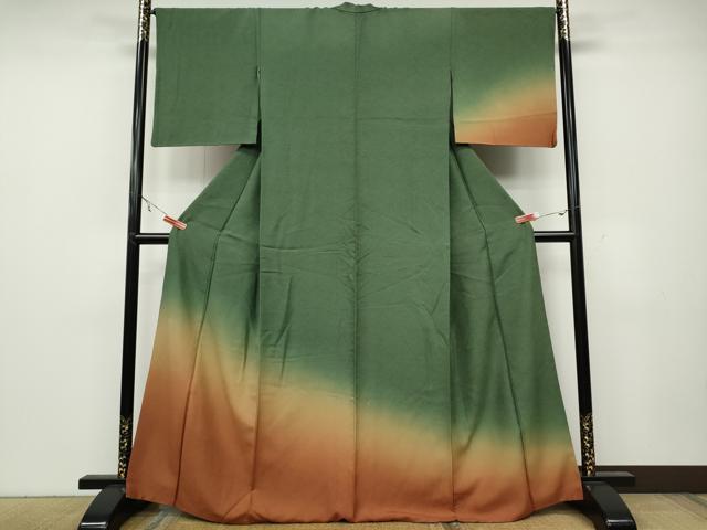 平和屋着物●訪問着　江戸小紋　霞文　鮫小紋柄　暈し染め　正絹　逸品　CAAX4426ut