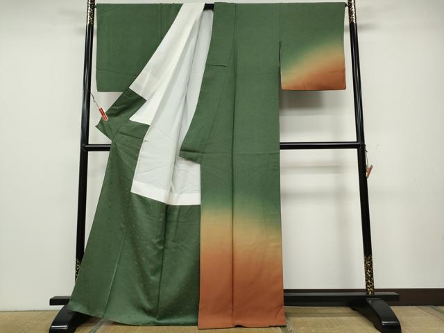 平和屋着物●訪問着　江戸小紋　霞文　鮫小紋柄　暈し染め　正絹　逸品　CAAX4426ut