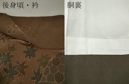 平和屋着物●上質な小紋 吉祥草花文 鬼しぼ縮緬 正絹 逸品 未使用 CAAX4427ut