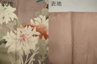 平和屋着物●アンティーク 大正ロマン 色留袖 刺繍 草花文 暈し染め 正絹 逸品 CAAX4437ut