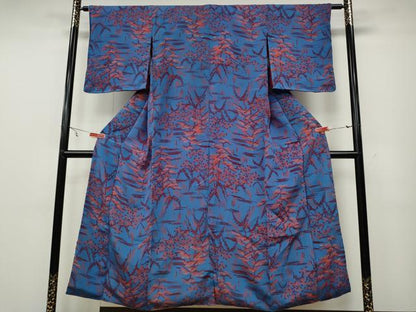 平和屋着物●アンティーク　大正ロマン　草花文　正絹　逸品　CAAX4439ut