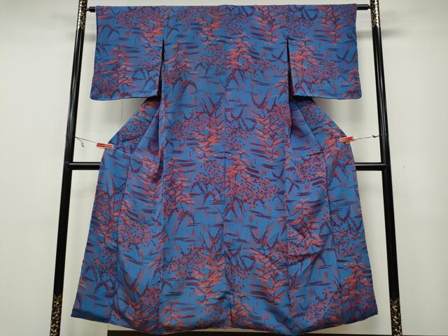 平和屋着物●アンティーク　大正ロマン　草花文　正絹　逸品　CAAX4439ut
