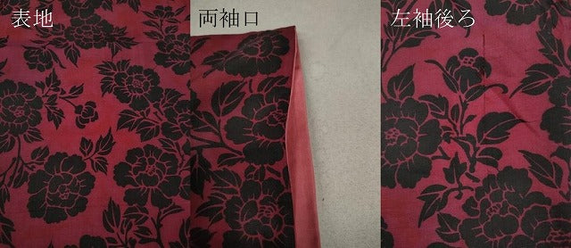 平和屋着物●アンティーク　大正ロマン　小紋　枝花文　正絹　逸品　CAAX4440ut