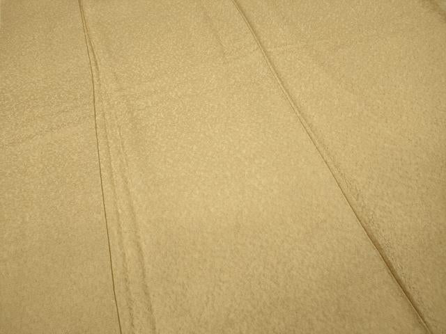 平和屋着物●上質な色無地 霞地紋 香色 正絹 逸品 CAAX4451ut