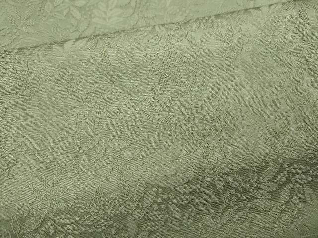 平和屋着物●上質な色無地　南天地紋　裏葉柳色　正絹　逸品　CAAX4461ut
