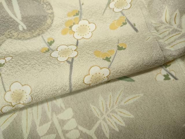 平和屋着物●訪問着 雪輪草花文 暈し染め 金彩 正絹 逸品 CAAX4467ut