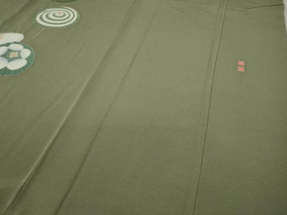 平和屋着物●訪問着　友禅　作家物　童子遊び　番傘　正絹　逸品　CAAX4468ut