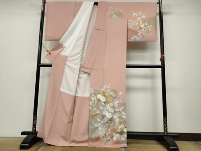 平和屋着物●訪問着 地紙花車文 暈し染め 金彩 正絹 逸品 CAAX4470ut