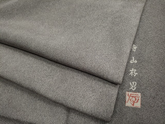 平和屋着物●江戸小紋 寺山存男 鮫小紋柄 正絹 逸品 CAAX4471ut