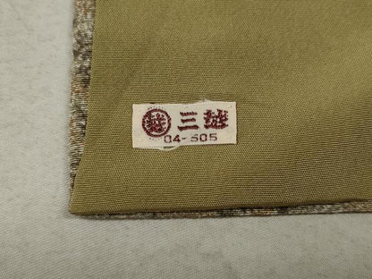 平和屋着物●上質な小紋 枝葉文 三越扱い 正絹 逸品 CAAX4476ut