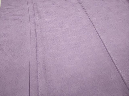 平和屋着物●上質な色無地 枝花地紋 浅紫色 正絹 逸品 未使用 CAAX4492ut