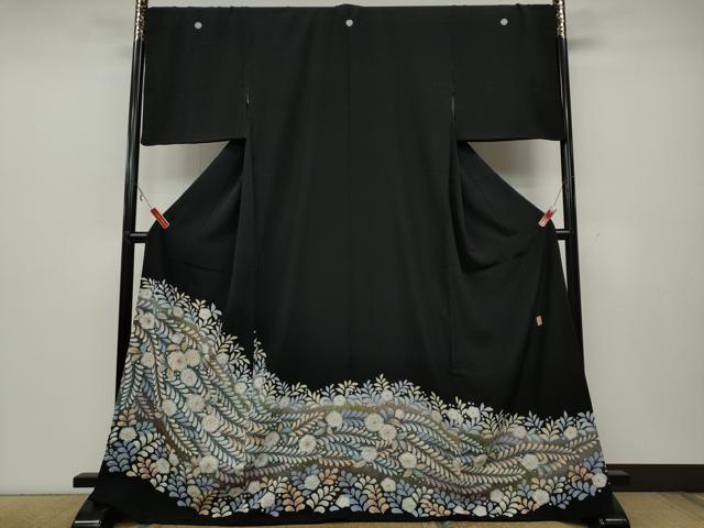 平和屋着物●越後十日町の一流染匠　桐屋・翠山工房　徳永憲峯　黒留袖　辻が花　絞り　金彩　鈴乃屋扱い　正絹　逸品　CAAX4496ut