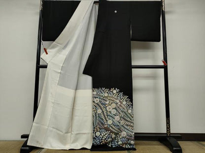 平和屋着物●越後十日町の一流染匠　桐屋・翠山工房　徳永憲峯　黒留袖　辻が花　絞り　金彩　鈴乃屋扱い　正絹　逸品　CAAX4496ut