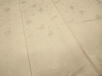 平和屋着物●上質な色無地　舞花地紋　肌色　正絹　逸品　CAAX4525ut