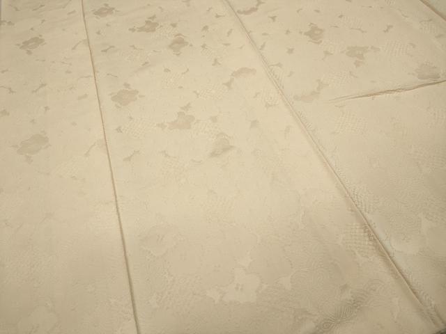 平和屋着物●上質な色無地　舞花地紋　肌色　正絹　逸品　CAAX4525ut
