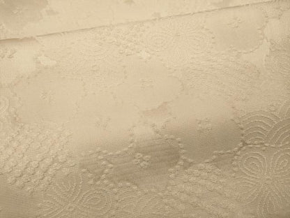 平和屋着物●上質な色無地　舞花地紋　肌色　正絹　逸品　CAAX4525ut
