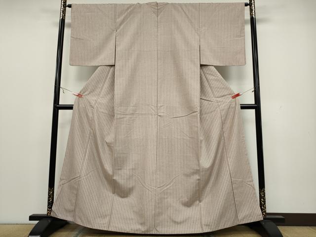 平和屋着物●上質な紬 縞 正絹 逸品 CAAX4526ut
