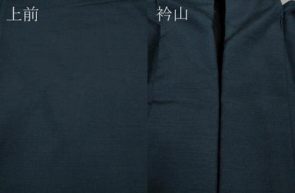 平和屋着物●男性 紬 鉄御納戸色 正絹 逸品 CAAX4531ut