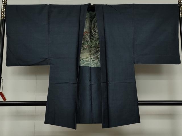 平和屋着物●男性 本場大島紬 アンサンブル 80亀甲 総詰め 正絹 逸品 CAAX4534ut