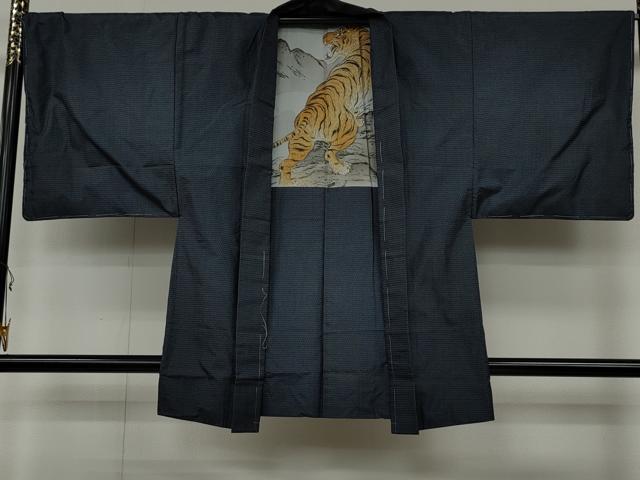 平和屋着物●男性　本場大島紬　アンサンブル　100亀甲　総詰め　正絹　逸品　CAAX4536ut