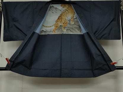 平和屋着物●男性　本場大島紬　アンサンブル　100亀甲　総詰め　正絹　逸品　CAAX4536ut