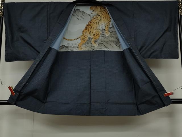 平和屋着物●男性　本場大島紬　アンサンブル　100亀甲　総詰め　正絹　逸品　CAAX4536ut