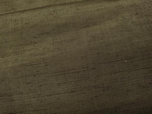 平和屋着物●男性 紬・髭紬羽織セット 鶸茶色 正絹 逸品 CAAX4538ut