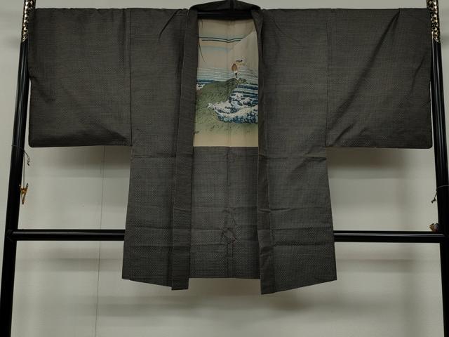 平和屋着物●男性 本場大島紬 アンサンブル 吉祥文 正絹 逸品 CAAX4539ut