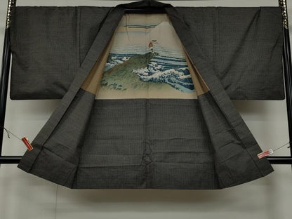 平和屋着物●男性 本場大島紬 アンサンブル 吉祥文 正絹 逸品 CAAX4539ut