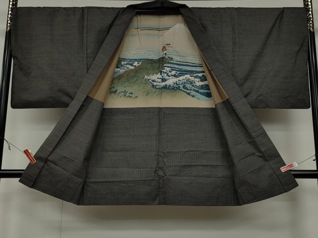 平和屋着物●男性 本場大島紬 アンサンブル 吉祥文 正絹 逸品 CAAX4539ut